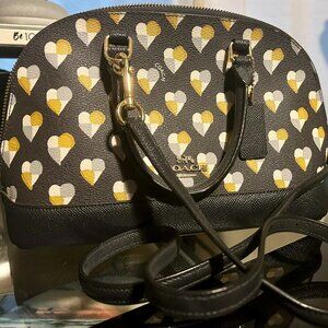 Coach Blue with Hearts Mini Satchel Bag